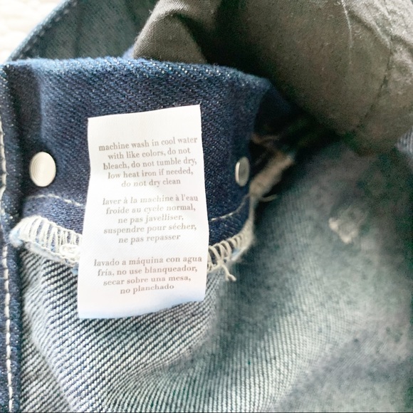 WEWOREWHAT Denim Basic Overalls Dark Wash - Picture 12 of 14